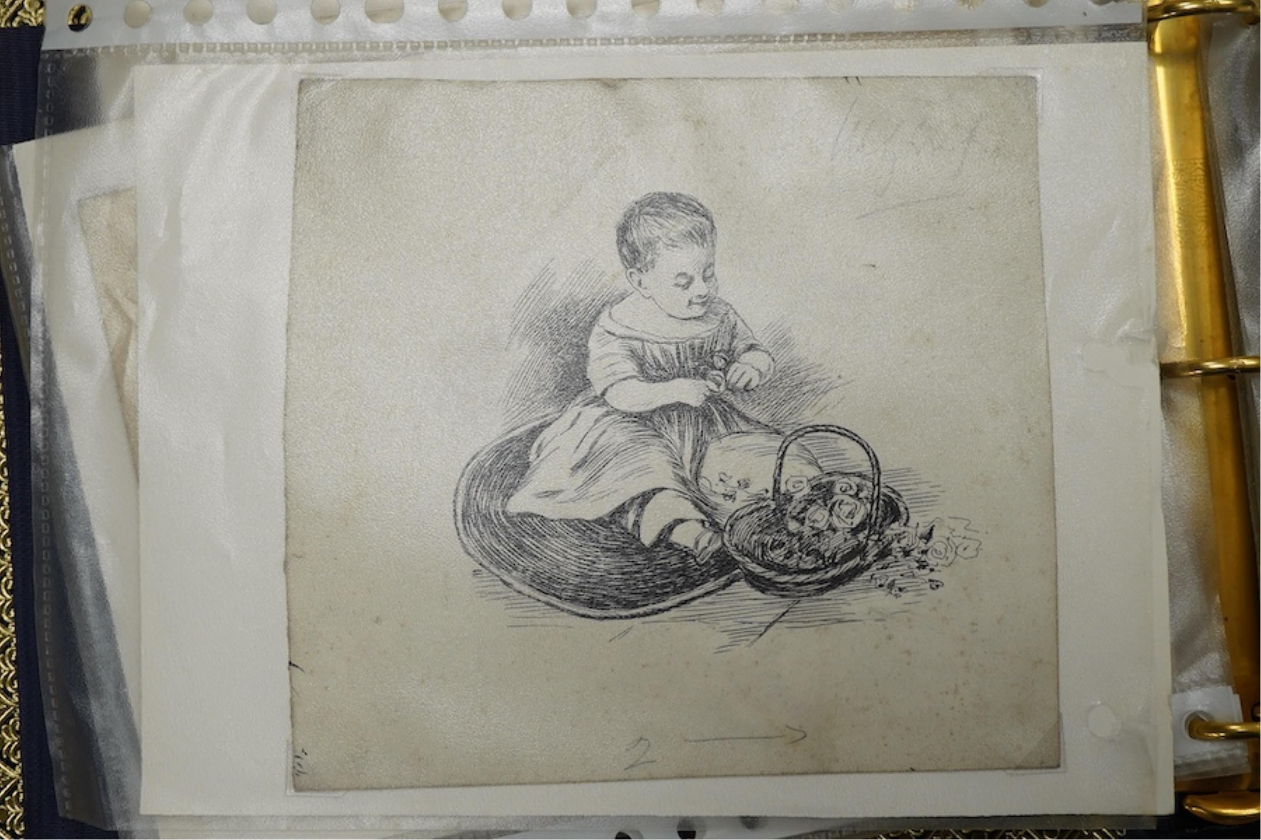 George Finch Mason (1850-1915), a large collection of predominantly ink sketches, mostly horse racing interest and portrait caricatures, many arranged in albums to include 'The donkey beats the duke' and 'When diamonds w